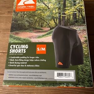 New Ozark Trail Unisex Men’s and Women’s Cycling Shorts, Size S /M black